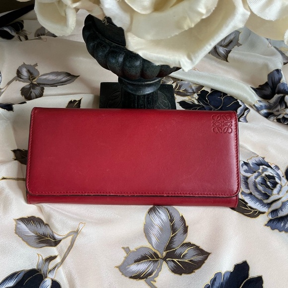 Loewe Red Leather Wallet - Picture 1 of 9